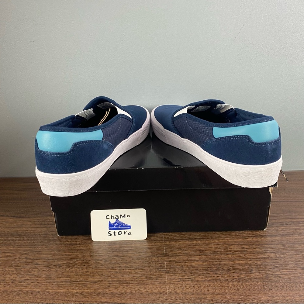 Adidas Shmoofoil Navy Slip On Shoes Suede Skateboarding Ghost Men’s Size - Picture 5 of 9